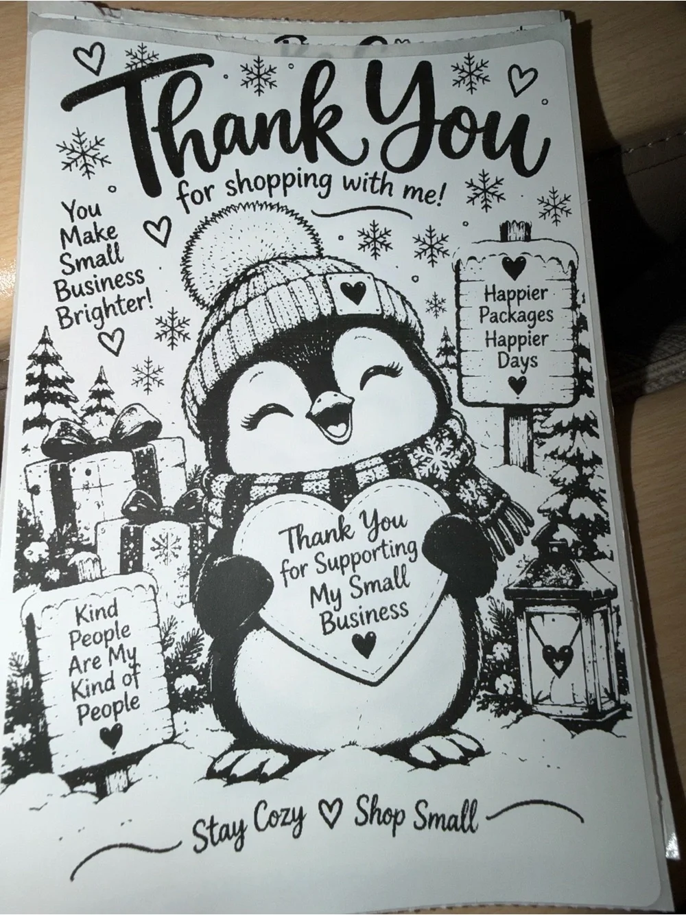 Penguin Thank You Sticker 50 count 4x6